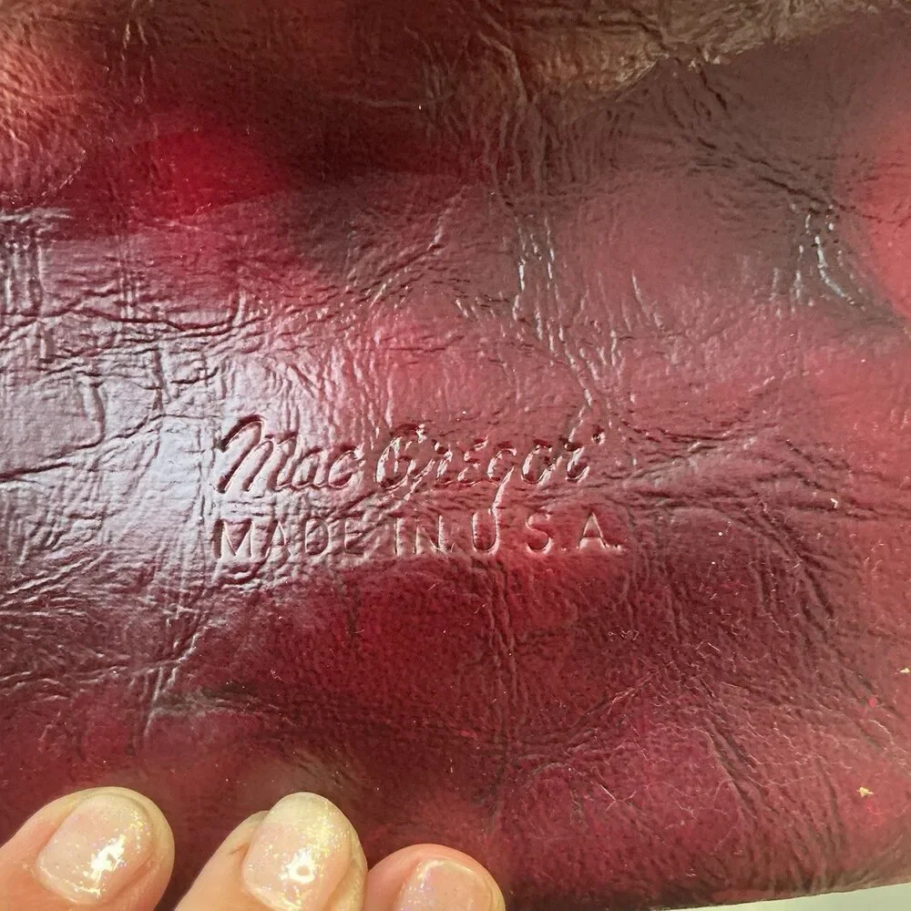 Vintage MacGregor USA Burgundy Sports Duffel Travel Bag Talon Zipper 24” Retro